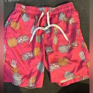 Carbon Pineapple, Summer Pink shorts with pockets-Medium